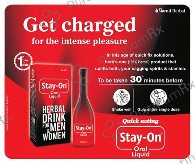 Stay On Herbal Drink for Men & Women Oral Liquid 30ml