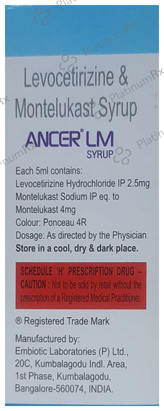 Ancer LM 2.5/4mg Syrup 60ml
