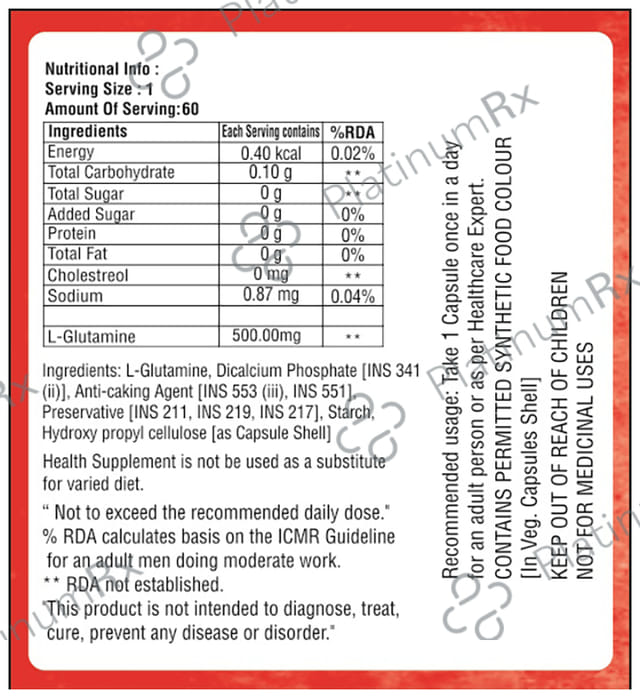 Nutrigrow L-Glutamine Capsule