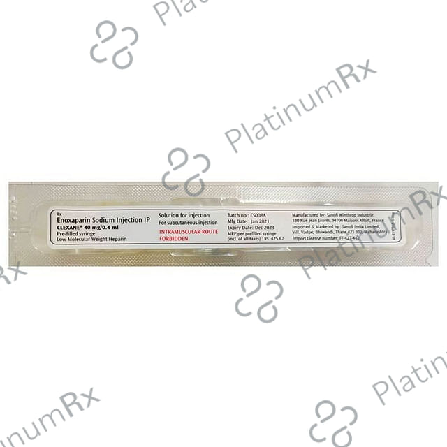 Clexane 40mg Injection (0.4ml Each) 2