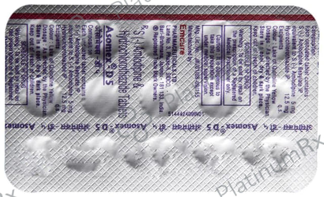 Asomex D 5/12.5mg Tablet 15s