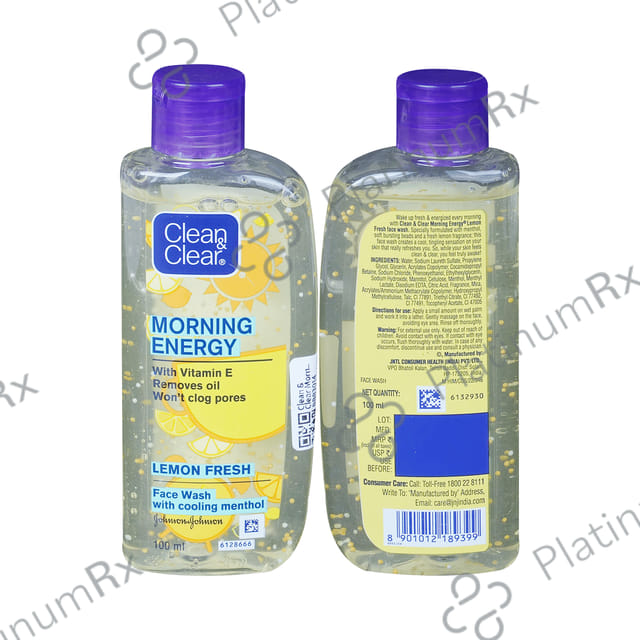 Clean & Clear Morning Energy Lemon Fresh Face Wash 100 ml