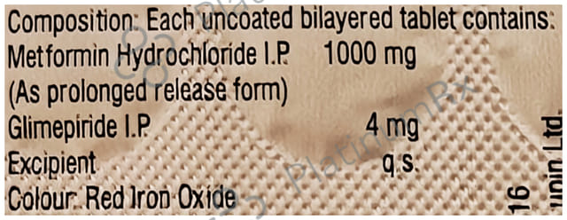 Gluconorm G 4/1000mg Tablet PR 10s
