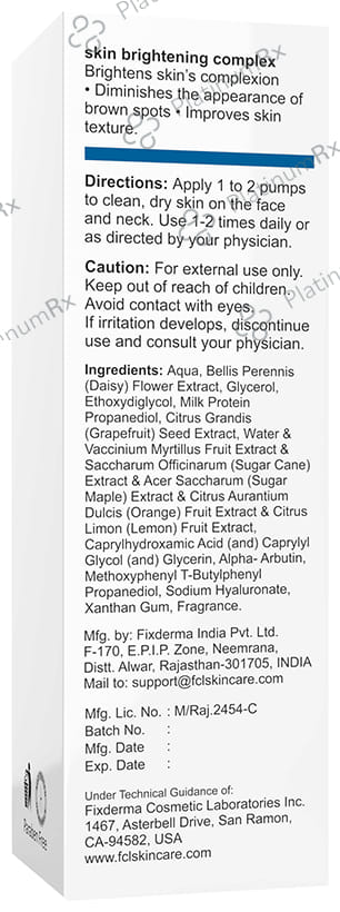 Fixderma Cosmetic Laboratories Skin Brightening Complex Serum