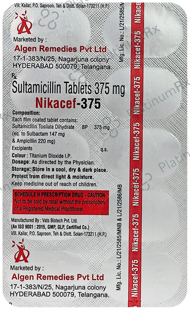 Nikacef 375mg Tablet