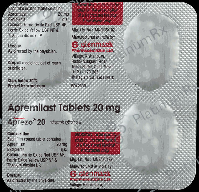 Aprezo 20mg Tablet 4s