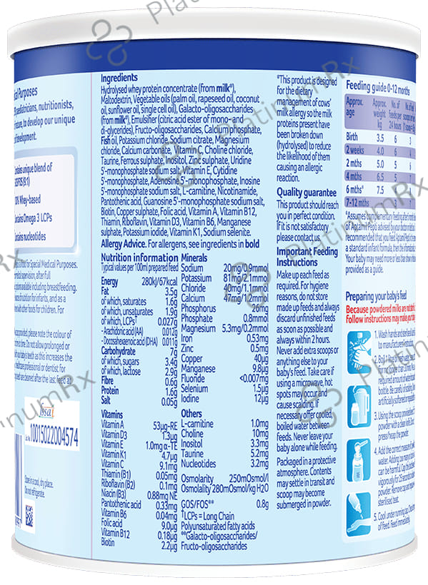 Aptamil Pepti Extensively Hydrolysed (0 to12 Months) Powder 400gm