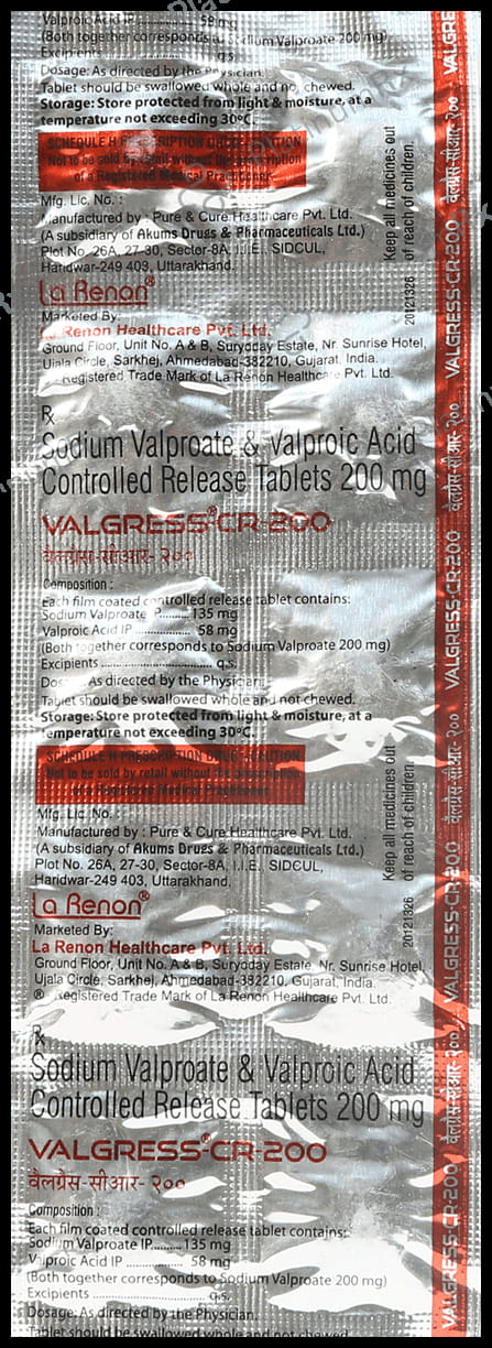 Valgress CR 200 133.5/58mg Tablet 10s