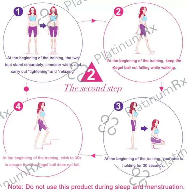 Healthcave Medgram Double Kegel Ball Pelvic Muscle Exerciser and Toner Pink