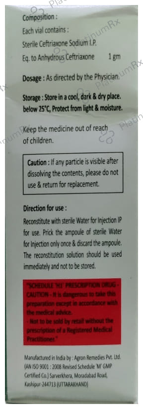 Subaceft 1000mg Injection 1s