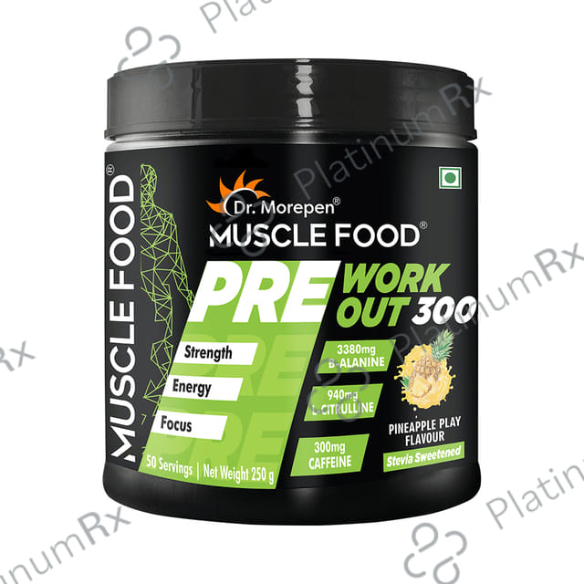 Dr. Morepen Muscle Food Pre Workout 300 Pineapple Play