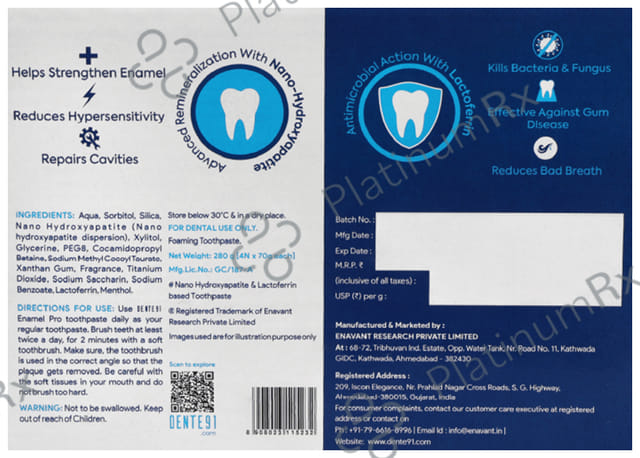 Dente 91 Cool Mint 70gm Toothpaste 4s