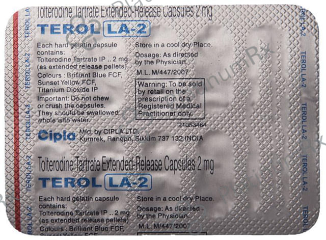 Terol LA 2mg ER Capsule 10s