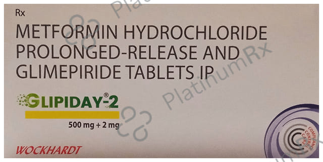 Glipiday 2/500mg Tablet PR 14s