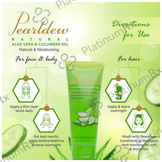 Pearldew Aloe Vera & Cucumber Gel (120gm Each) 1 Pack