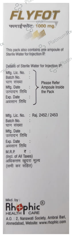 Flyfot 1000mg Injection 1s
