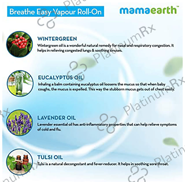 Mamaearth Natural Breathe Easy Vapour Roll-On for Babies