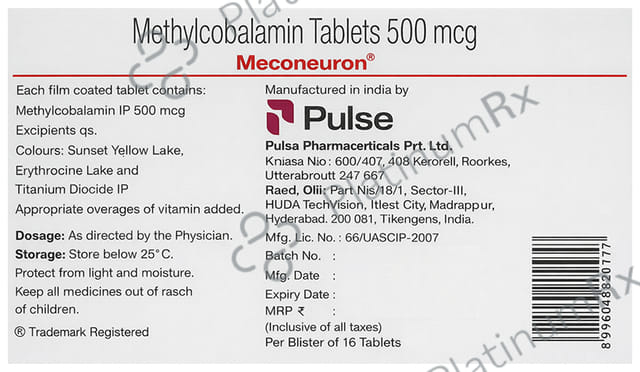 Meconeuron 500mcg Tablet 15s