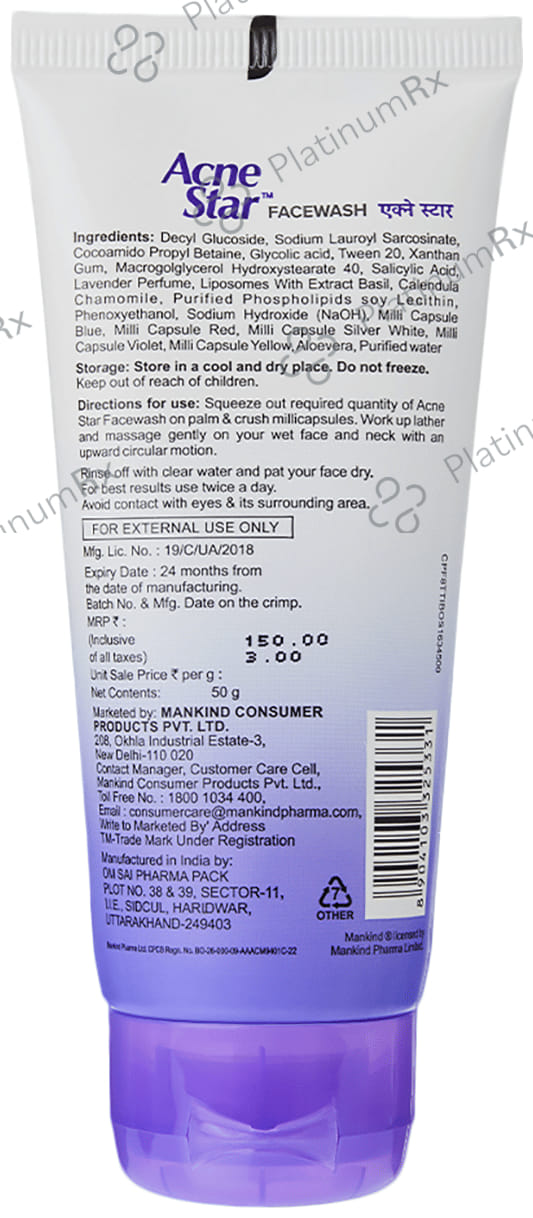 Acnestar Face Wash 50gm
