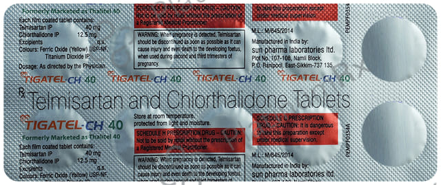 Tigatel CH 40/12.5mg Tablet 10s