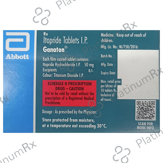 Ganaton 50mg Tablet 10s