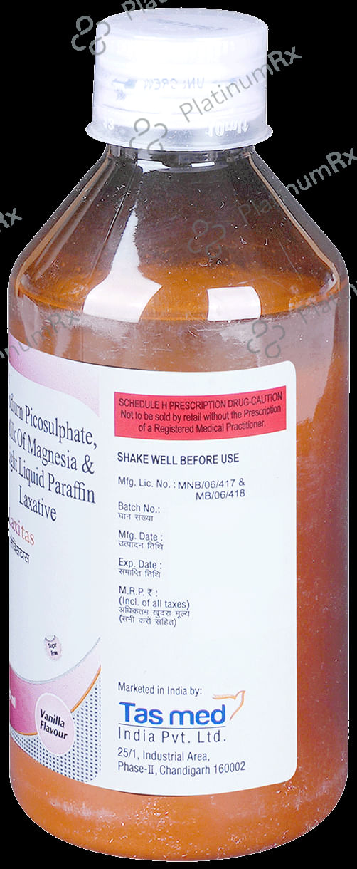 Laxitas Laxative Vanilla Flavour Sugar Free Solution 200ml