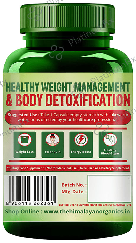 Himalayan Organics Apple Cider Vinegar ACV 500mg - Vegetarian Capsule for Weight Management