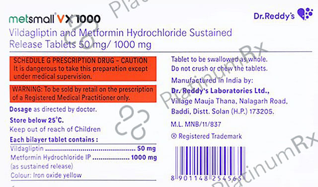 Metsmall VX 1000/50mg Tablet SR 10s