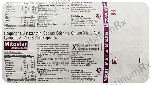 Mitostar Soft Gelatin Capsule