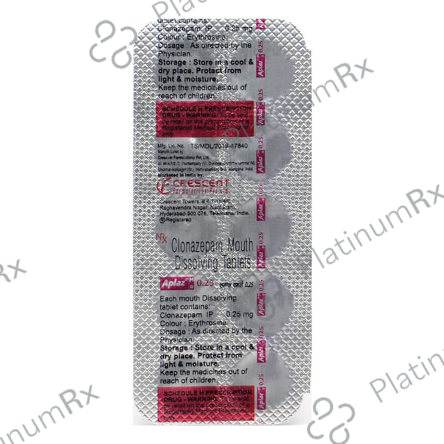 Aplaz 0.25mg Tablet MD