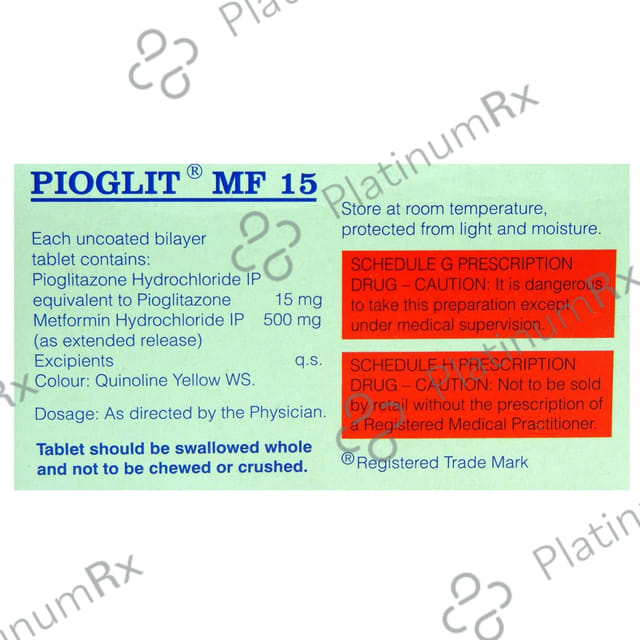 Pioglit MF 30mg/500mg Tablet