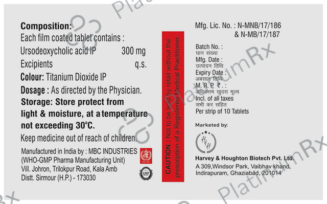 Ursodiff 300mg Tablet 10s