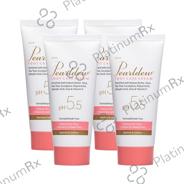 Pearldew Foot Care Cream (60gm Each) 4 Tubes