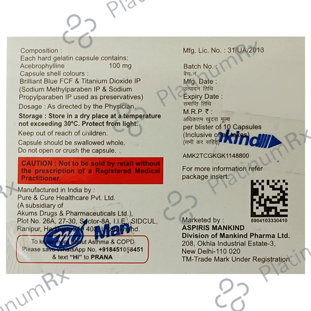 Abevia 100mg Capsule 10s