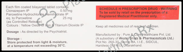 Pxr Forte 25mg/0.5mg Tablet