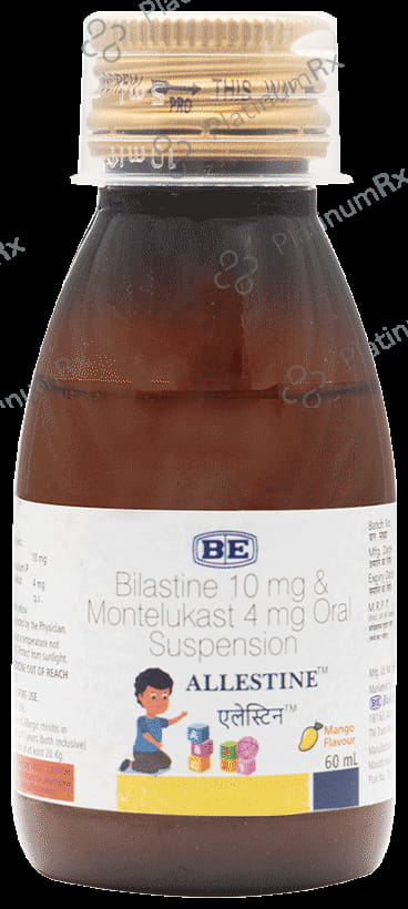 Allestine 10/4mg Oral Suspension Mango 60ml