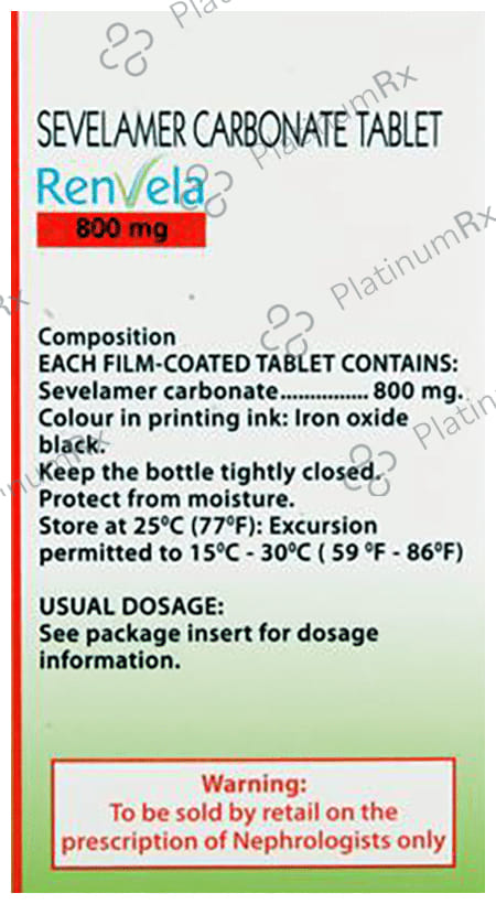 Renvela 800mg Tablet