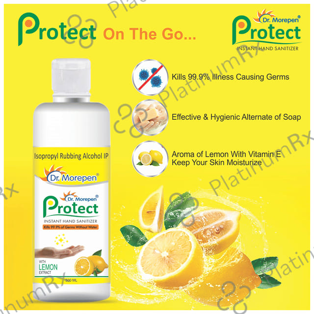 Dr. Morepen Protect Instant Hand Sanitizer Lemon 500 Sanitizer