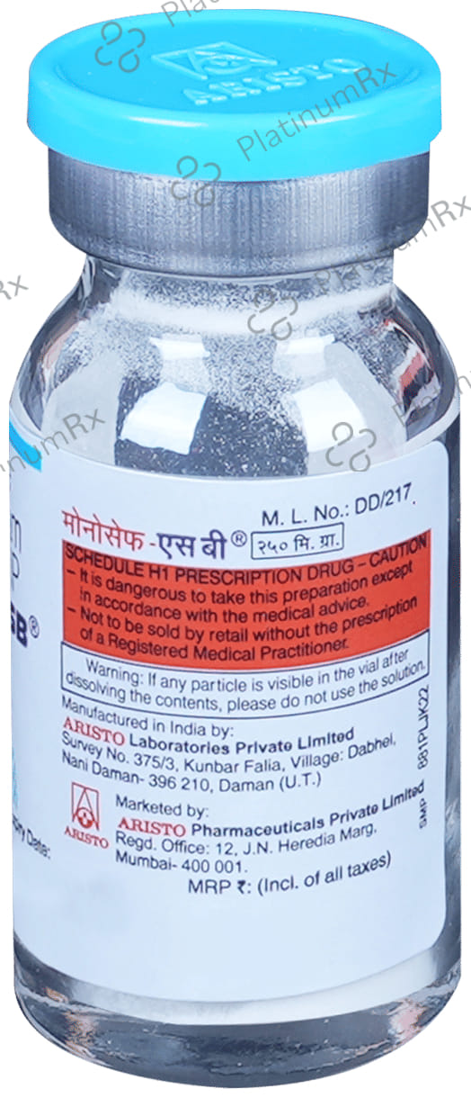 Monocef SB 250/125mg Injection 1s