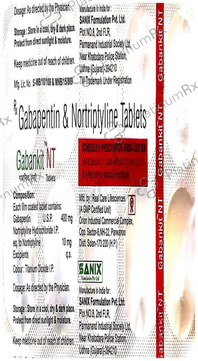 Gabankit NT 400/10mg Tablet 10s