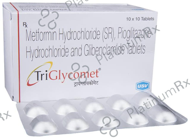 Triglycomet 5/500/15mg Tablet SR 10s