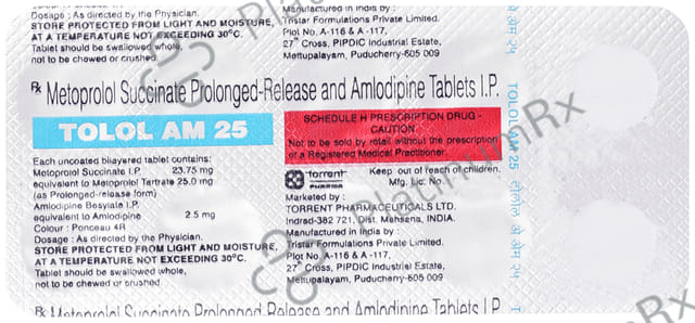 Tolol AM 25/2.5mg Tablet 10s