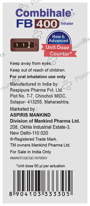 Combihale FB 400/6mcg Inhaler 120MDI
