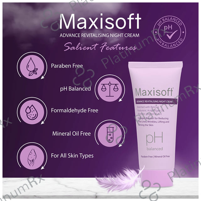 Maxisoft PH Balanced Advance Revitalising Night Cream (50gm Each) 1 Tube