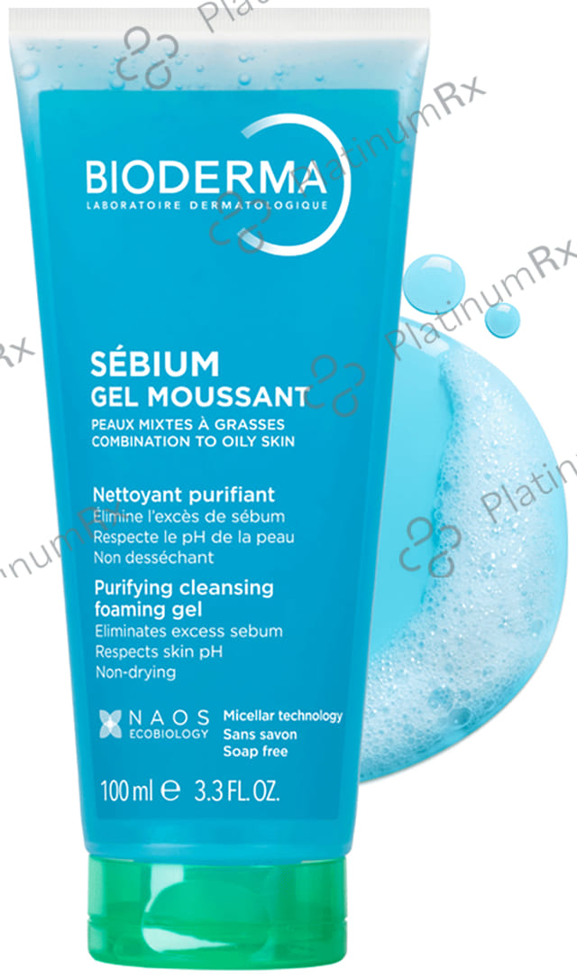 Bioderma Sebium Moussant Purifying Cleansing Foaming Gel 100ml
