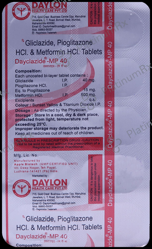 Dayclazide MP 40 Tablet