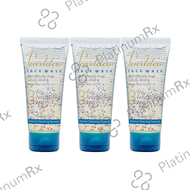 Pearldew 3 Way Antibacterial Action Face Wash (100ml Each) 3 Tubes