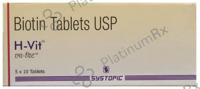 H Vit Biotin 5000mcg Tablet 10s