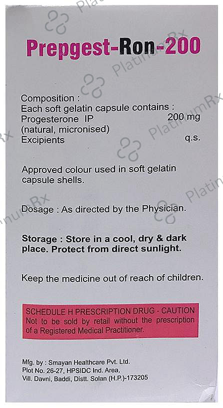 Prepgest-Ron 200 Soft Gelatin Capsule