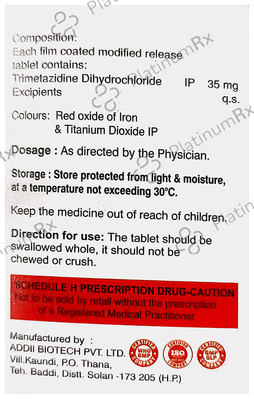 Tmzidin 35mg Tablet 15s